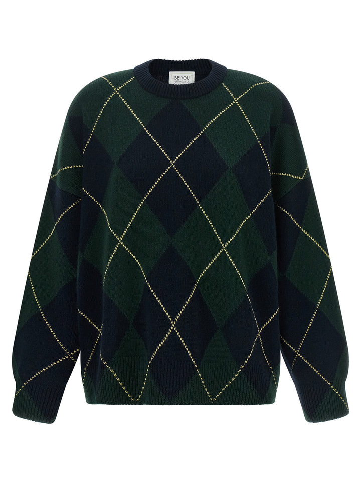 Be You Diamond-Shaped Crew Neck Sweater Maglioni - Multicolor | f8eff5a1f527c19cddf1a3fb03ea85a433825e32