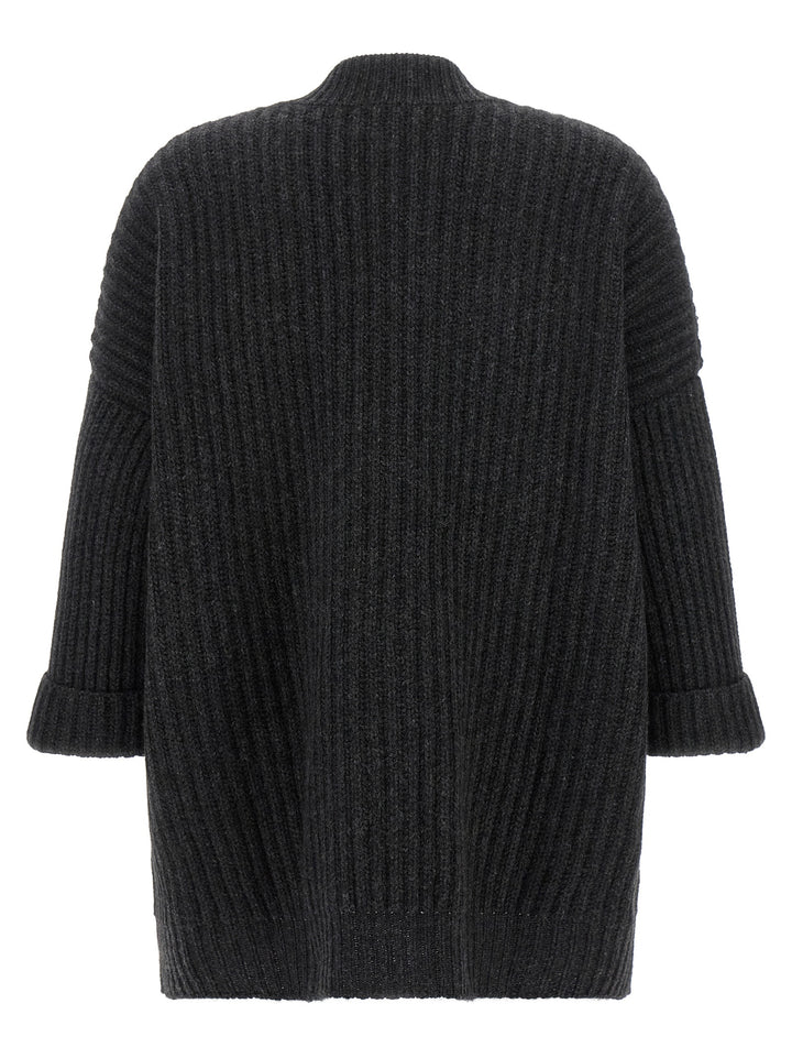 Be You Ribbed Cardigan Maglioni - Grigio | f6a5ccb91be51b9c64bf0a8a6ed11d539249c219