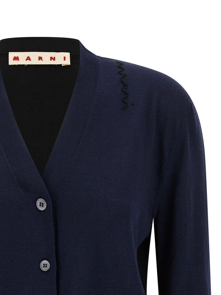 Marni Two-Tone Cardigan Maglioni - Multicolor | c8f4adfab509a95af62540247e9289ab4ea2e78e