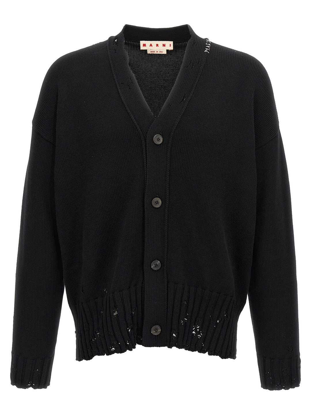 Marni Logo Embroidery Cardigan Maglioni - Nero | 7fcbfab4839df17d3953297e7ac39662e578bbfd