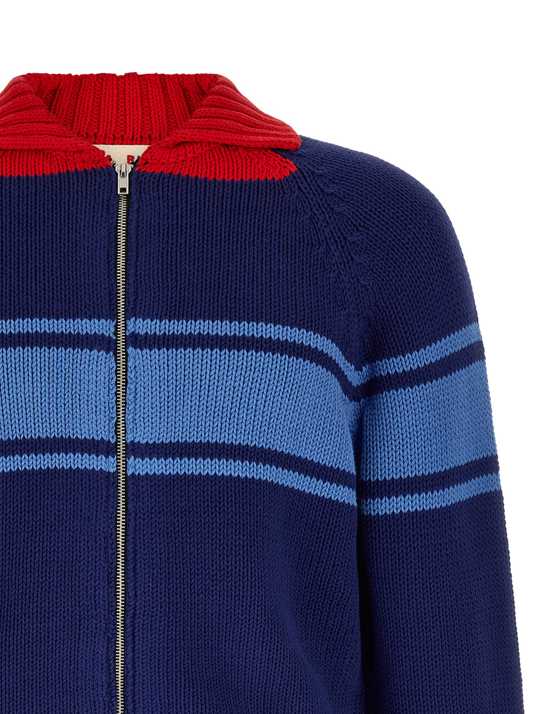 Marni Color Block Details Cardigan Maglioni - Blu | db1c7a11054212c4b53a220f2cacc6c26edab0ec