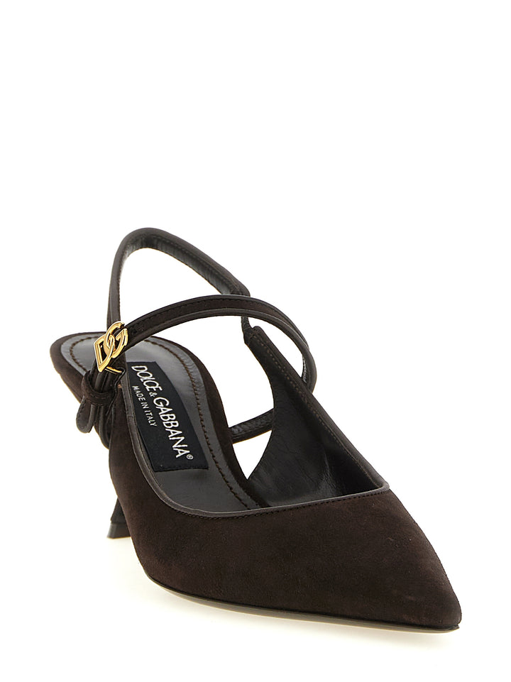 Dolce & Gabbana Suede Slingbacks Decollete - Marrone | 007bc1d80669ec6c10543a5db6a4c103a9ac2b43