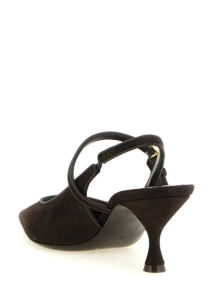 Dolce & Gabbana Suede Slingbacks Decollete - Marrone | 0ea044d5619f2ec7656d1db6afed337c04785a53