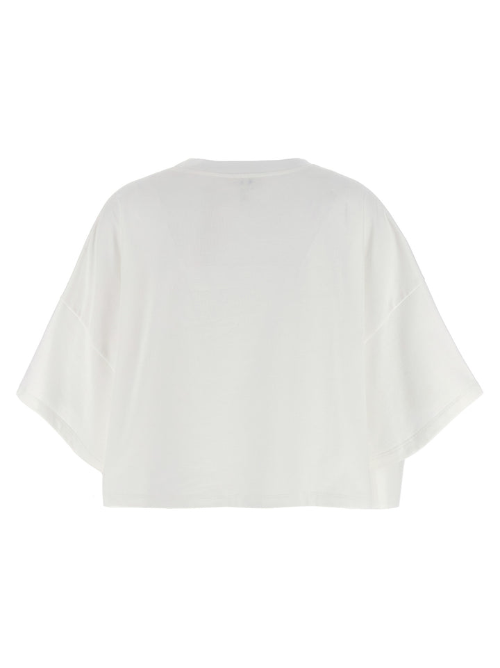 Chloé Logo Crop T shirt - Bianco/Nero | c8e7759a95ff4f3a19237b5055cdcef31b419f6b