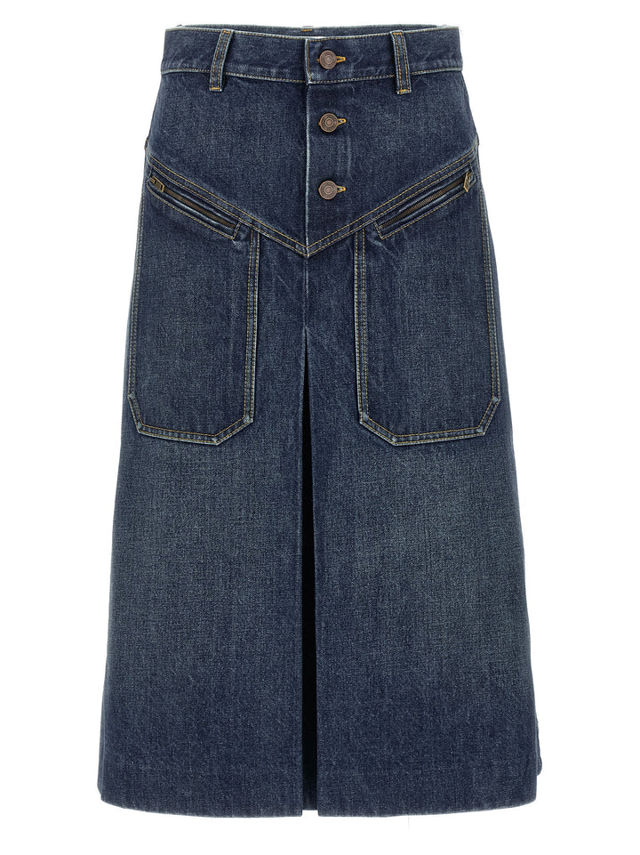 Chloé Denim Skirt Gonne - Blu | 80c4194646747044fc6b824177f8fefd9b496614