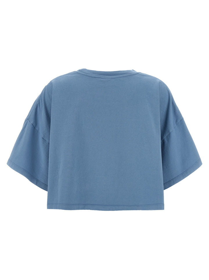 Chloé Logo Crop T shirt - Celeste | 1215569bd0f8d6971eb6fc3f8a18e2acb008776f