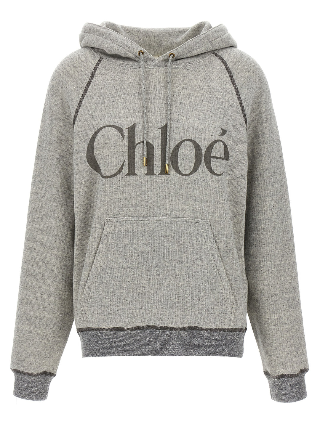 Chloé Logo Hoodie Felpe - Grigio | 00508bdb67f90d98b83e7163a8d26548c64c1c40