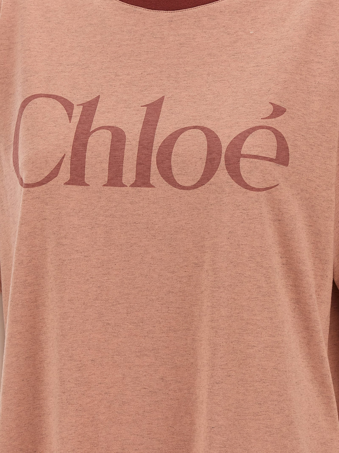 Chloé Logo Print T shirt - Rosa | 4a38c644ba1297f55781e0ef562fad62346605a5