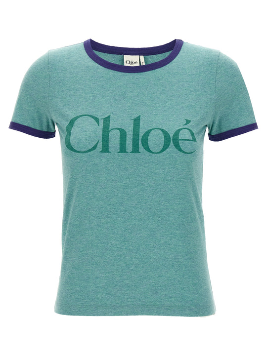 Logo Print T Shirt Verde