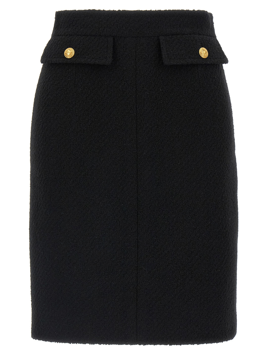 Chloé Bouclé Wool Skirt Gonne - Nero | bdfd85e35af5f365b13e6a204394ebb05a87f680