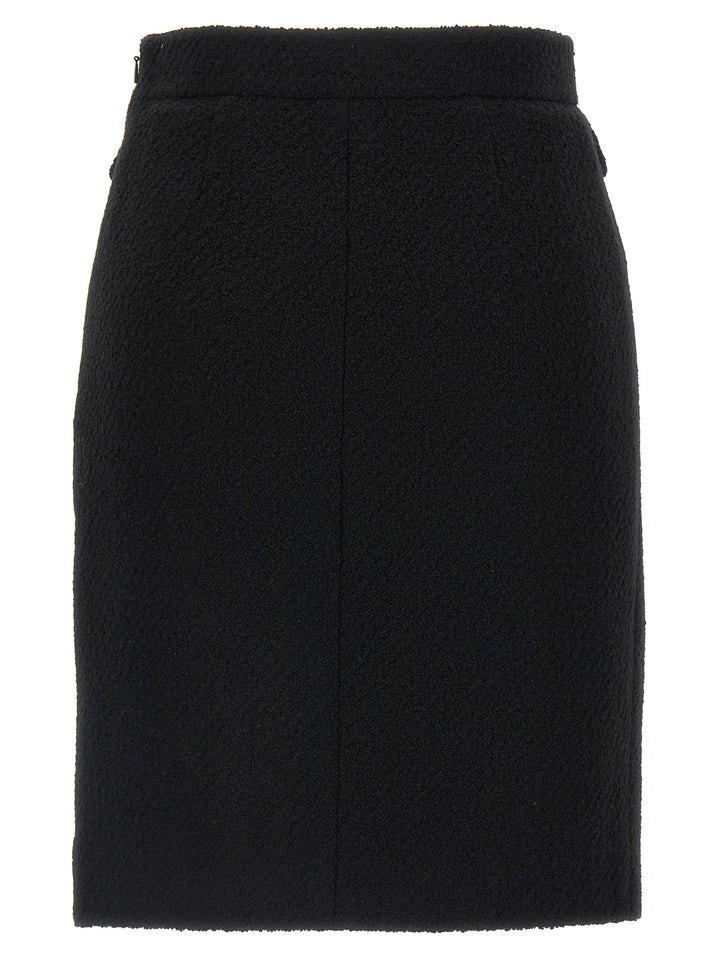 Chloé Bouclé Wool Skirt Gonne - Nero | 376f44a5f4fe247d04470caebfa1fa14f55946e6