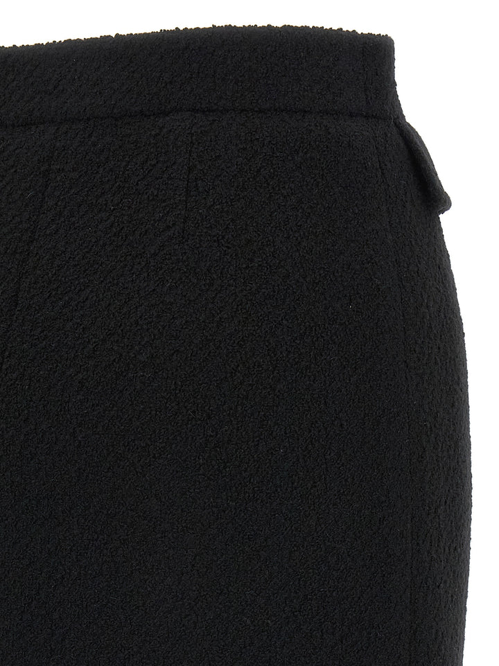 Chloé Bouclé Wool Skirt Gonne - Nero | 9ced9f5347fa76b10718da817cd121583476fa1f