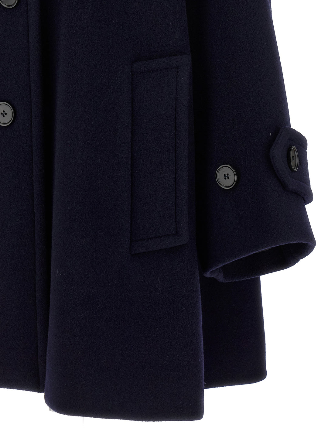 Chloé Double Breasted Wool Coat Trench e Impermeabili - Blu | 1bb2df07a9212ae5ba3fca214cdabc0cd7b414b4