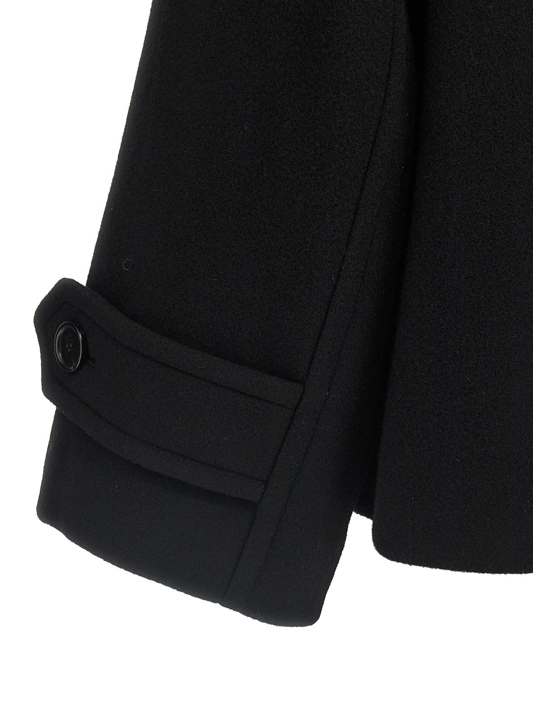 Chloé Double Breasted Wool Coat Trench e Impermeabili - Nero | 6c06451eb197404b42aa8a13b6372972ee702db4