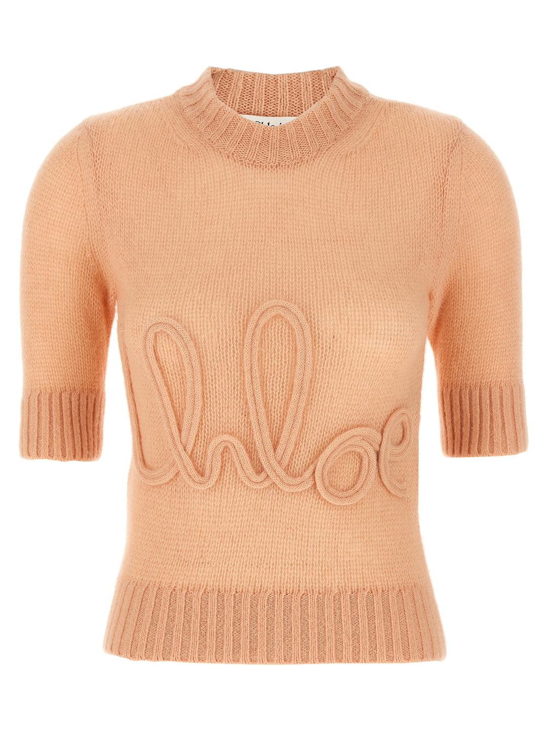 Chloé Logo Embroidery Sweater Maglioni - Rosa | 7093456217207576455fdcbffacd7fc532badd16