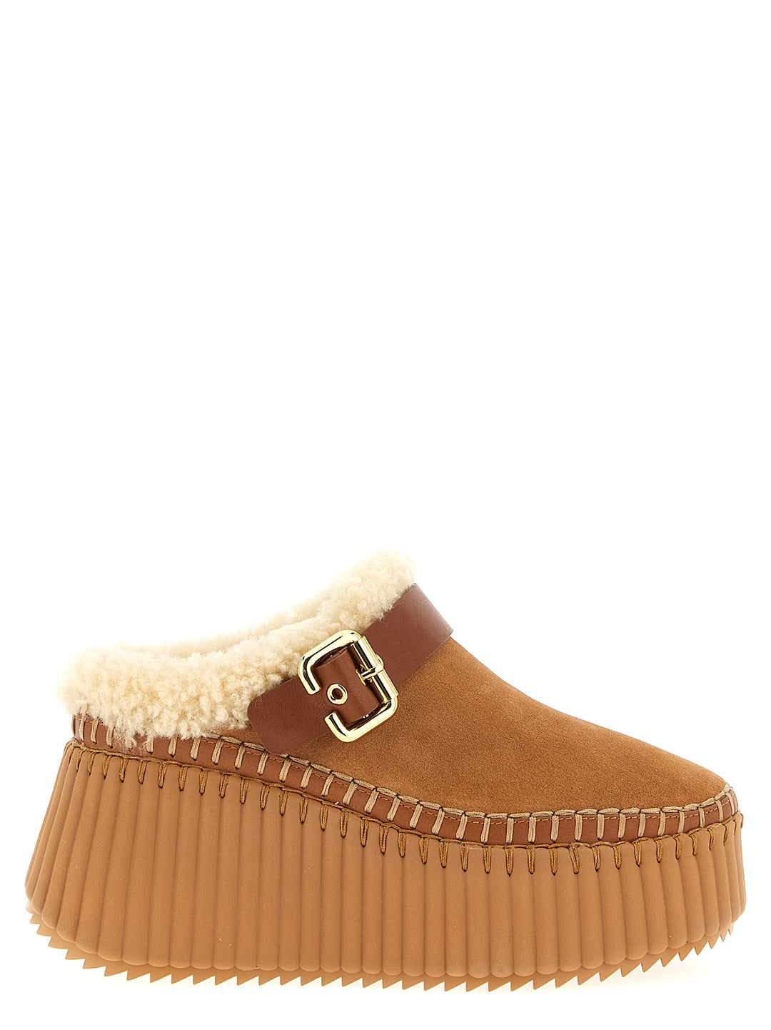 Chloé Nama Zeppe - Marrone | be42043627b447f153b77e113e2ac96722ddb323