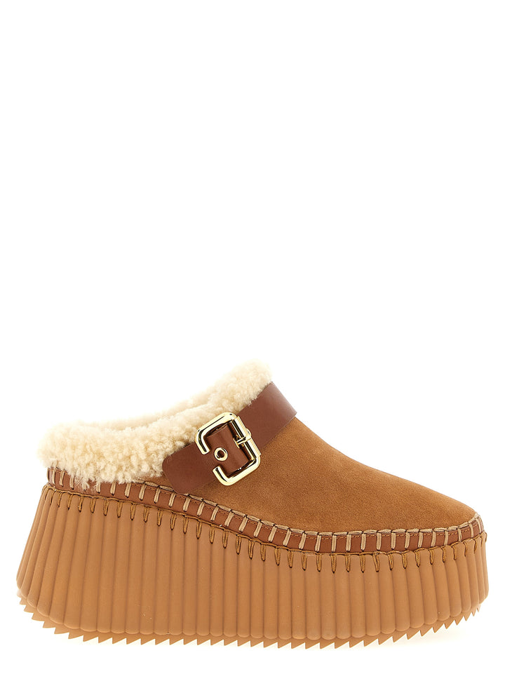 Chloé Nama Zeppe - Marrone | be42043627b447f153b77e113e2ac96722ddb323