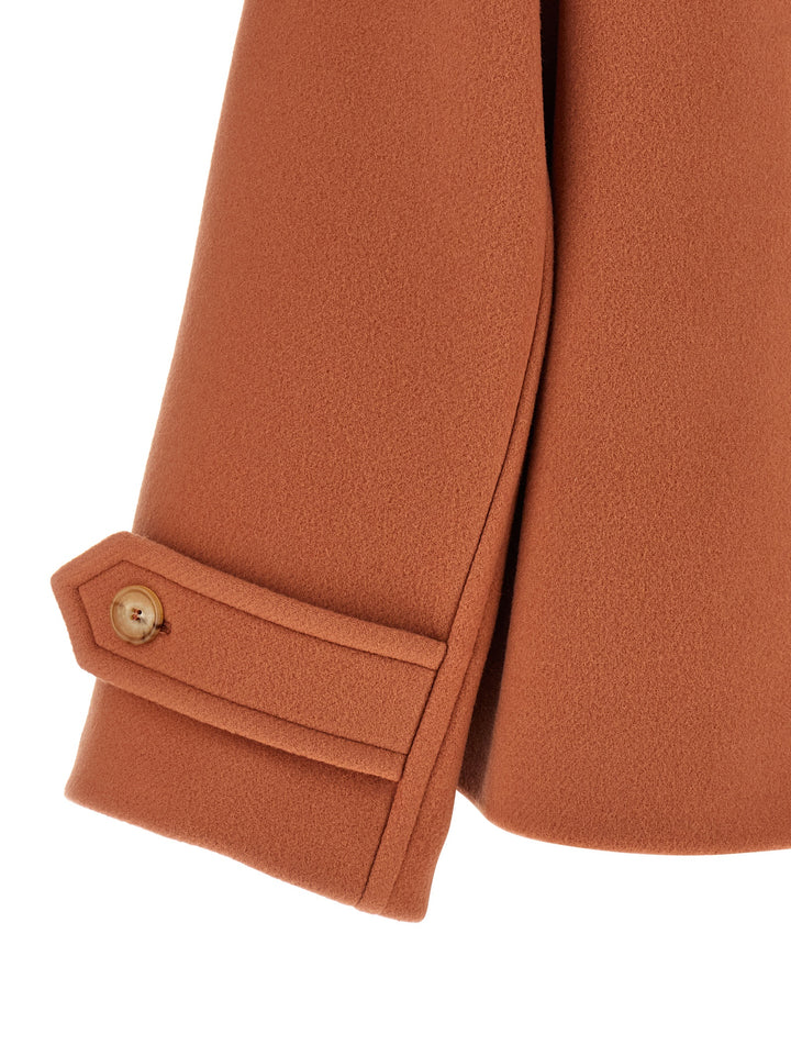 Chloé Double-Breasted Coat Puffer Jackets - Rosa | c97e52eb4f1750749931d57e7293ad0c4c4067bb
