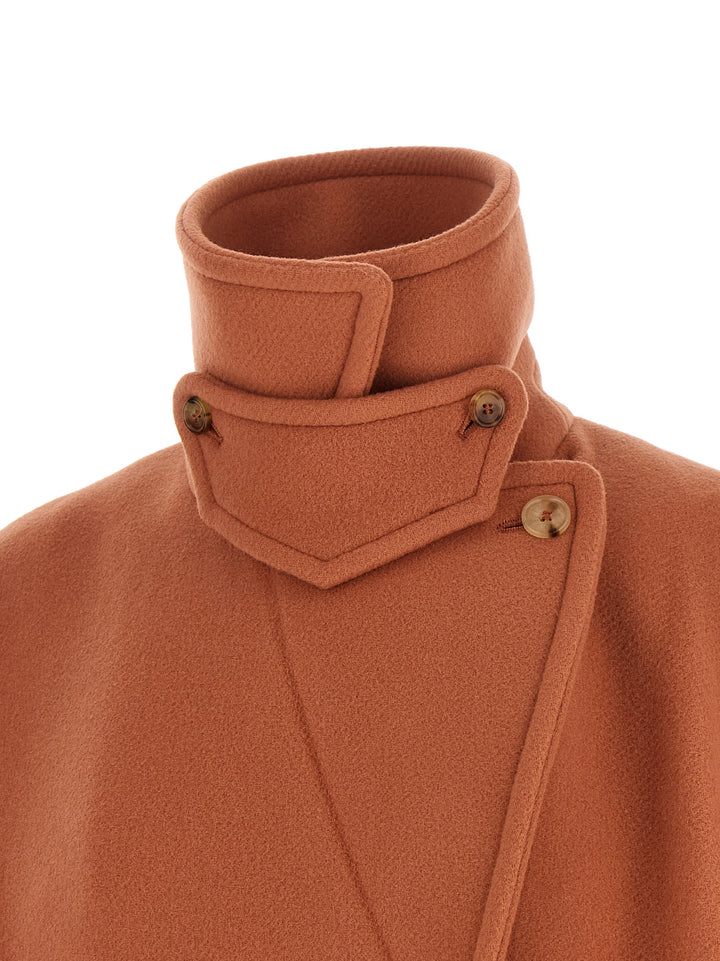 Chloé Double-Breasted Coat Puffer Jackets - Rosa | f58f3a6a18dca95f9f53175cdbc30c981c8388df