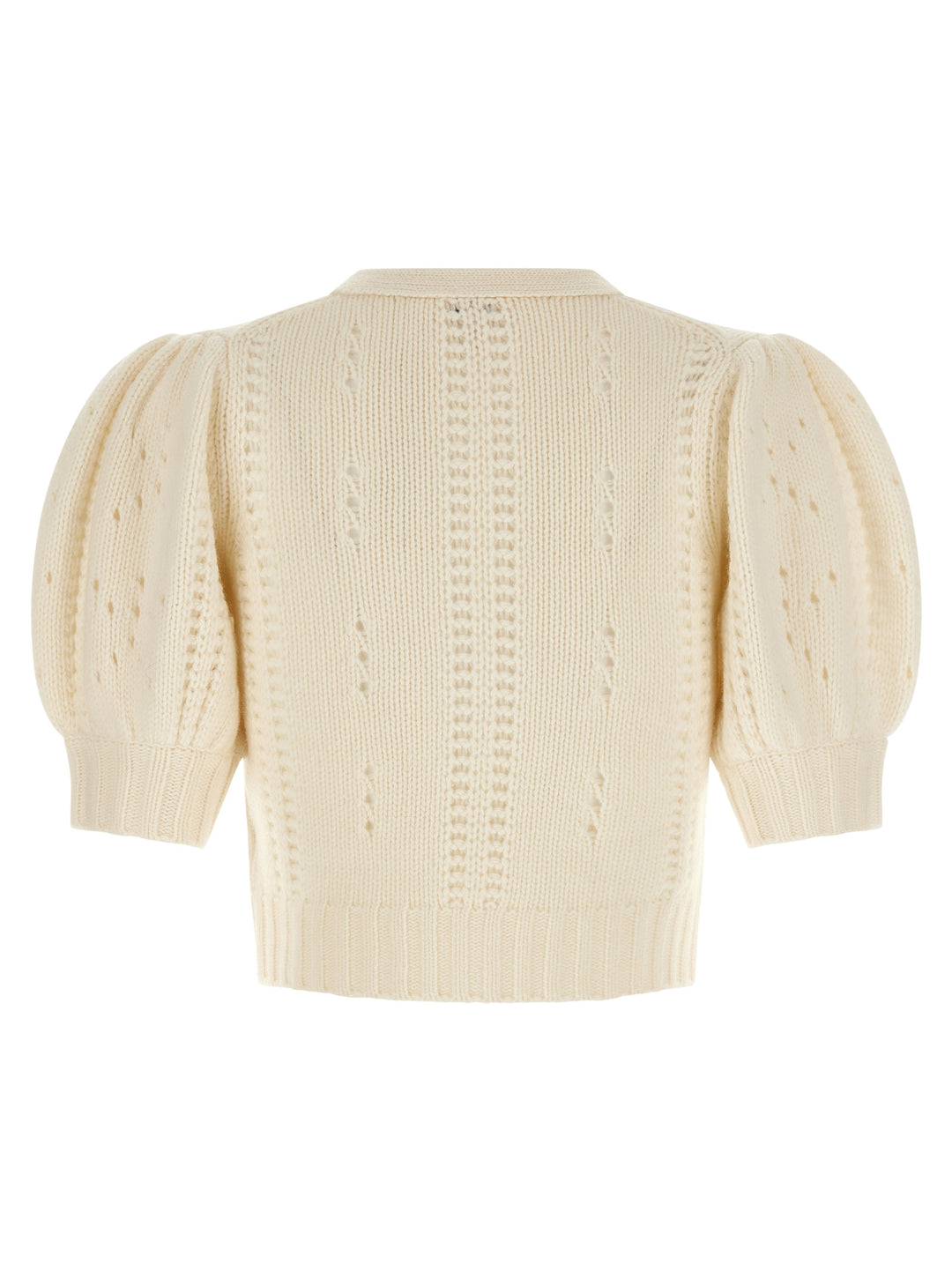 Chloé Jacquard Logo Cardigan Maglioni - Bianco | 0d8c29c6d162a7a2563715edf62dcee949280d26