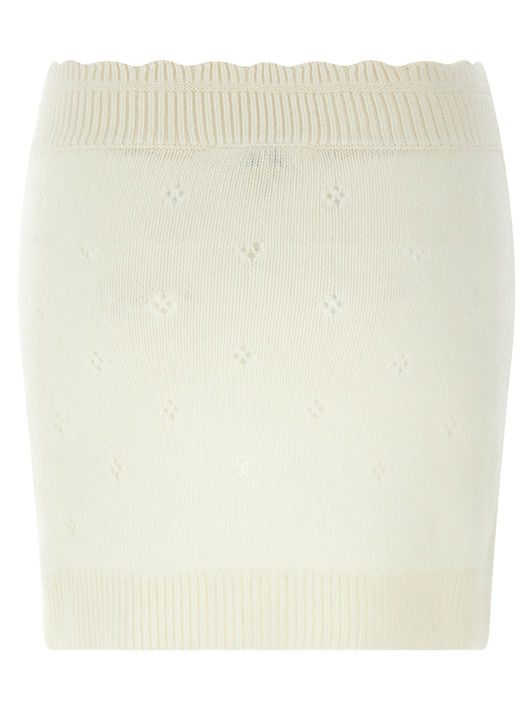 Chloé Jacquard Logo Skirt Gonne - Bianco | 6d23aac22a1f280133ae9163793ce8811fb395a6