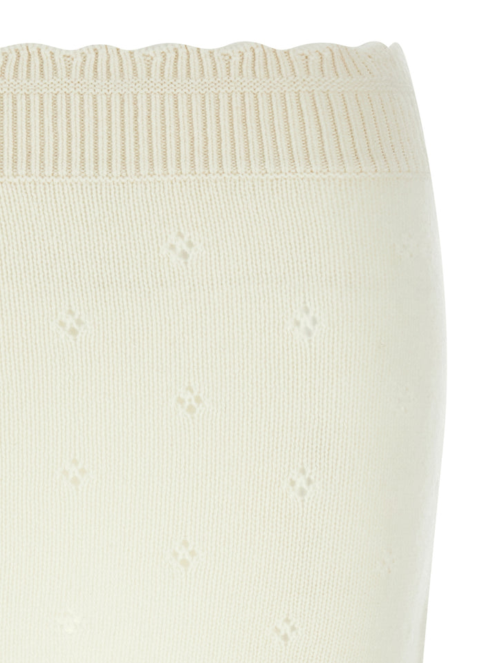 Chloé Jacquard Logo Skirt Gonne - Bianco | 1e1edfc2e74d675b98feac1a4ac7f18b9f09b02b