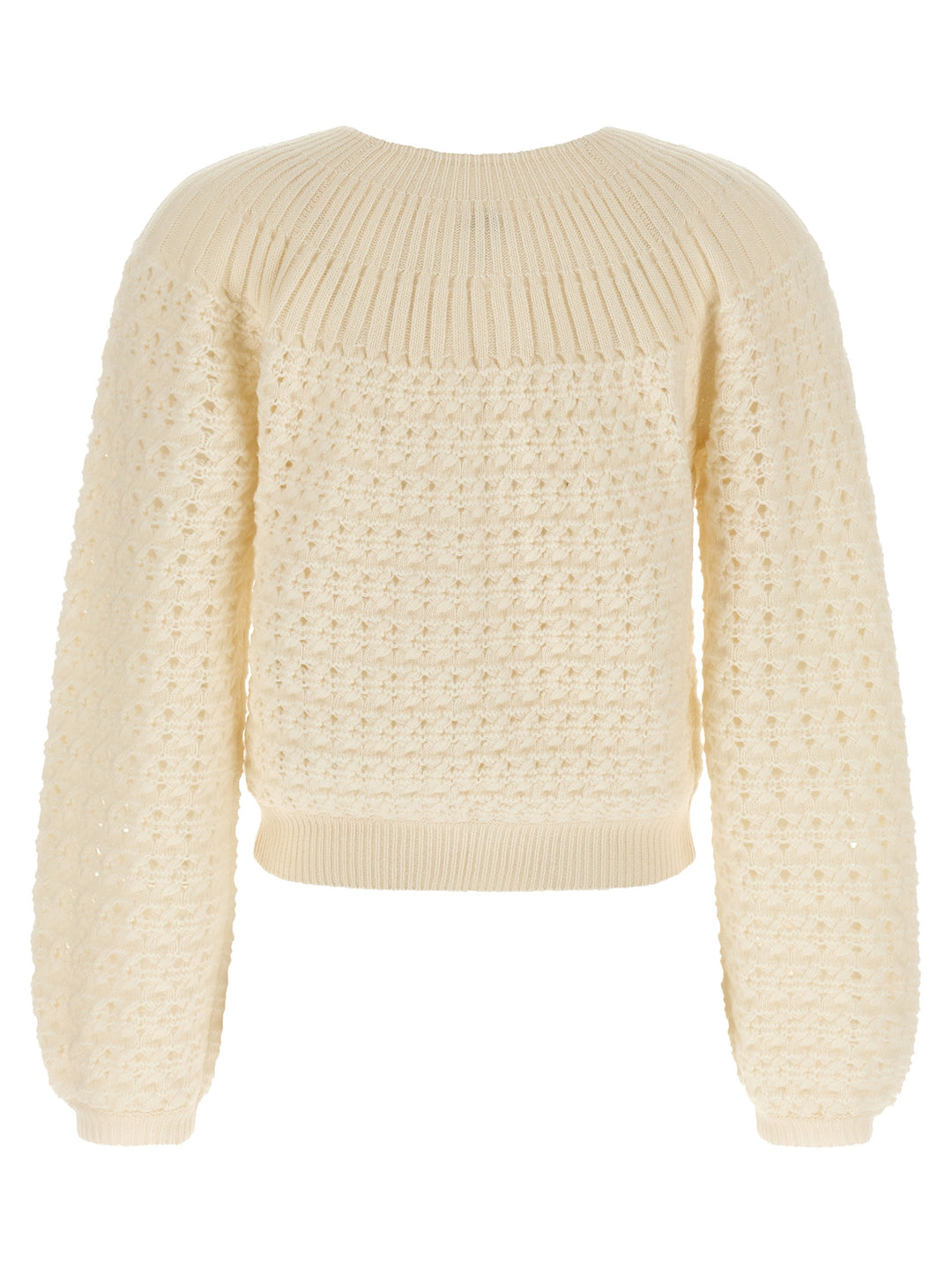 Chloé Jacquard Logo Cardigan Maglioni - Bianco | 0d19e9a0a0f2ee4150ca96ca79b4862c033a5a5a