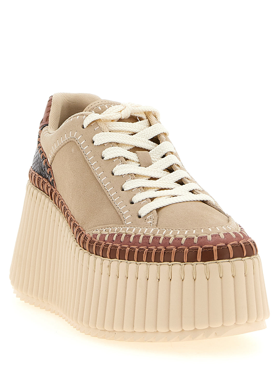 Chloé Nama Zeppe - Beige | 3edcb0b4893cafc334ce05d5191db2d99b983460