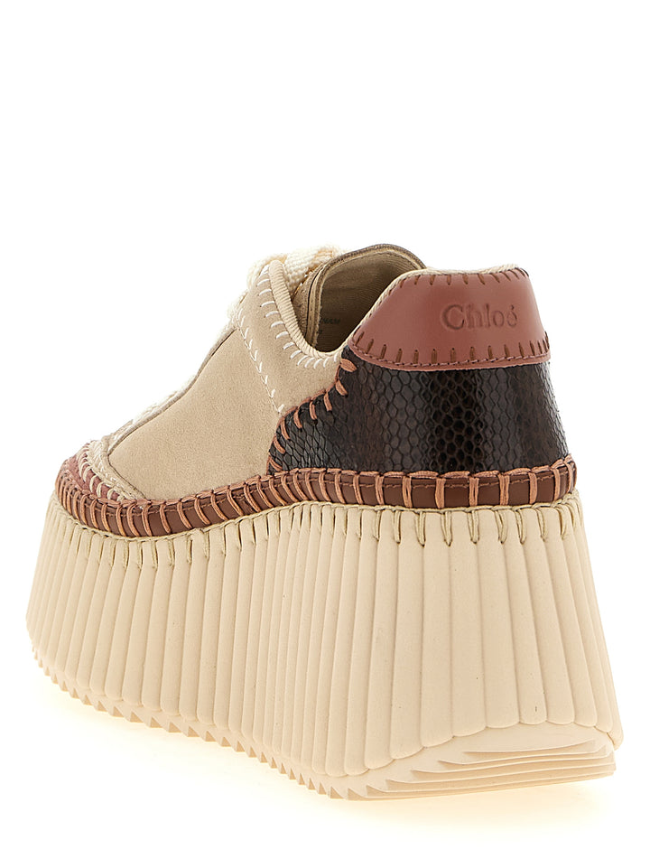 Chloé Nama Zeppe - Beige | 152673bb3708d9b636c7fbe576955d4af94d91c1