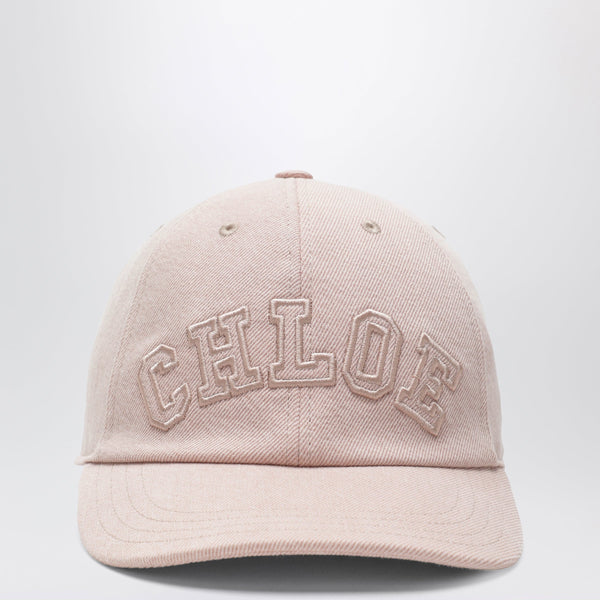 Pink Cotton Denim Baseball Cap