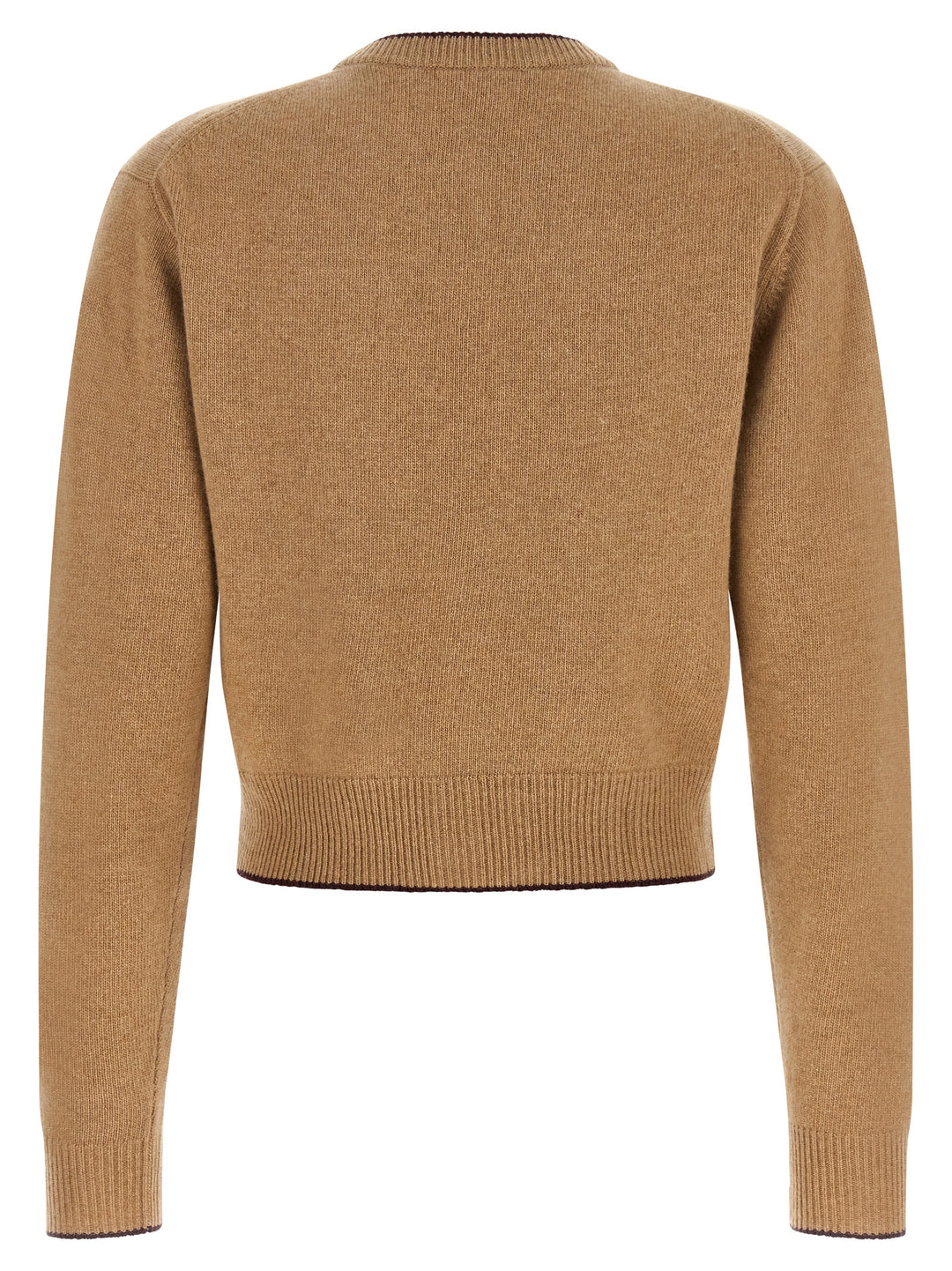 Chloé Heart Intarsia Cardigan Maglioni - Beige | 353875b609050faeed265e4312a4d665ce4aed33