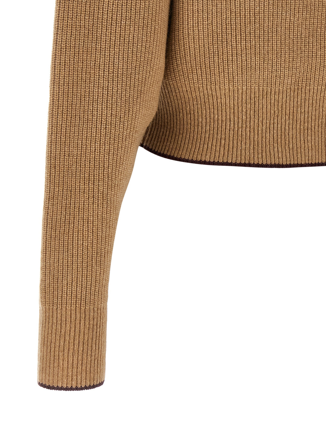 Chloé Heart Intarsia Sweater Maglioni - Beige | 886e86cabc277d1445eda683824e5cc49c0c5e51