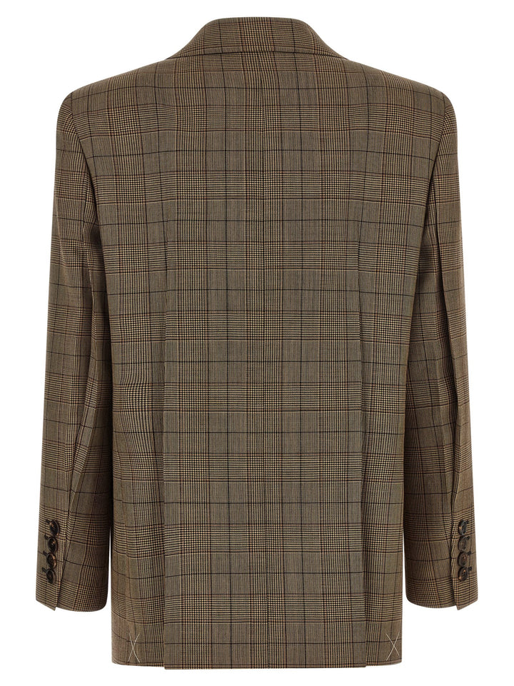 Chloé Check Double-Breasted Blazer BlazerS - Marrone | 73a05d91a7e9428d2dce01cbcb593ae664d53927