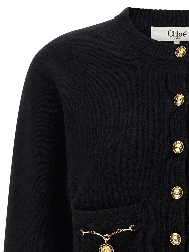 Chloé Horse Medal Maglioni - Nero | 8aa33369293bb24ec665aa2ff2f17d3c47bab965