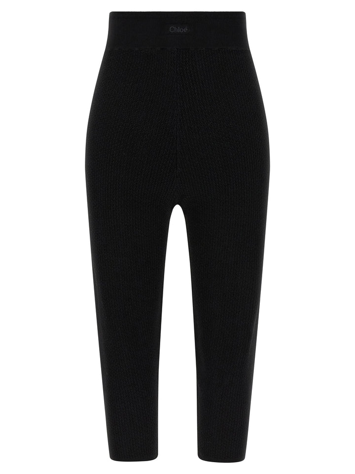 Chloé Knitted Leggings - Nero | 960d685bf8b48f11e515a4168095b12b475eedf4
