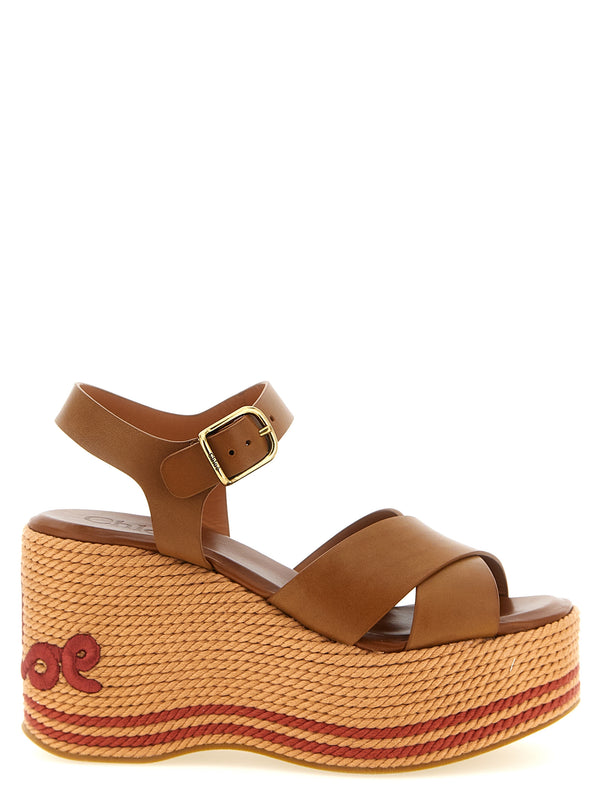 Chloé Sand Cuñas Marrón
