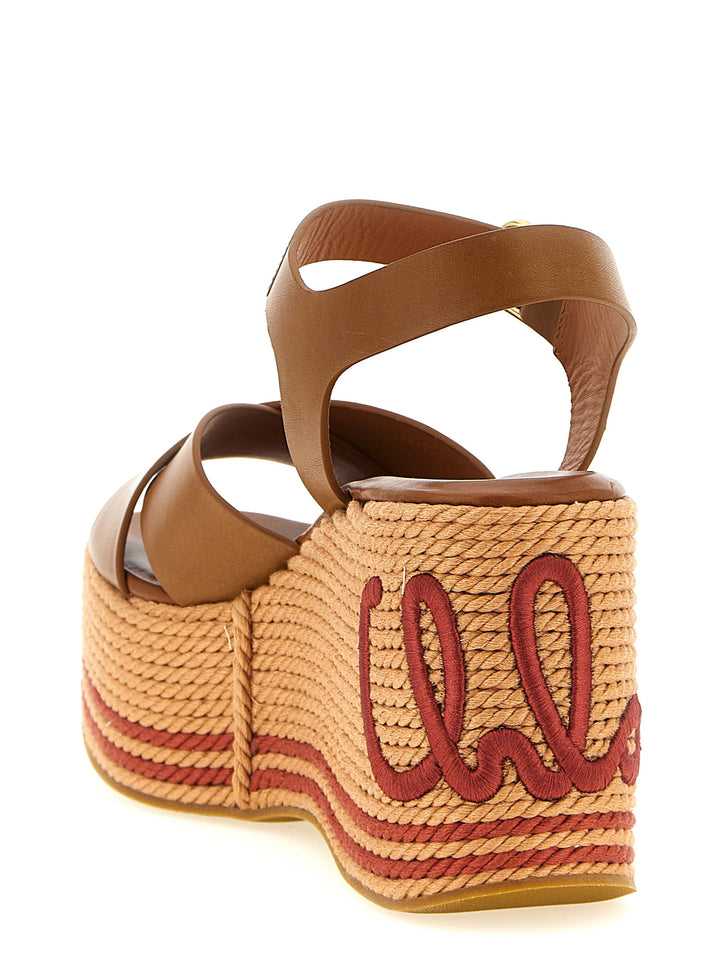 Chloé Chloé Sand Zeppe - Marrone | 9f5b73cdc82117fe584833fb905519551d4f554b