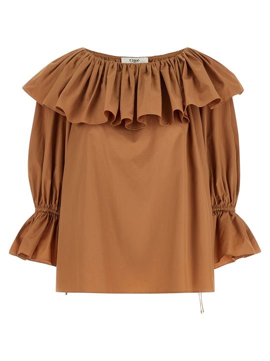 Ruffle Blouse Camicie Beige