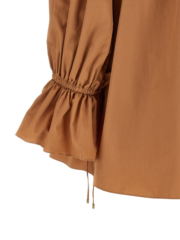 Chloé Ruffle Blouse Camicie - Beige | e2240a98f835f283a53cc7efa844380b213e7d81