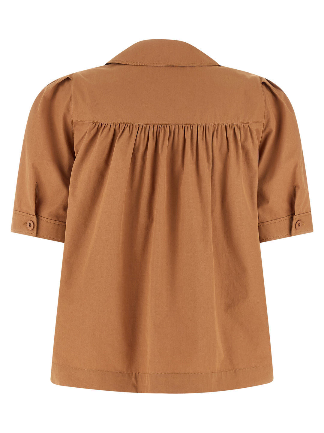 Chloé Logo Embroidery Shirt Camicie - Marrone | 1e9c22583a3bc2c3c804eb613e60b970afe704cc