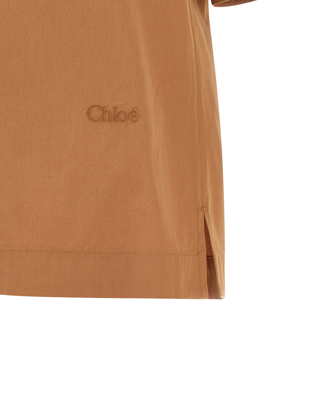 Chloé Logo Embroidery Shirt Camicie - Marrone | 9ed903b9e50127a9a245ec04b095b2baf2b740ab