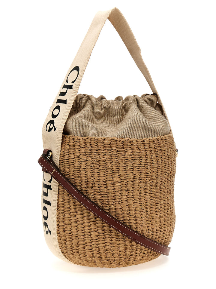 Chloé Woody Borse a Tracolla - Beige | 9ed4927a0c89ea3a538fe0cbf2cff2ef41463137