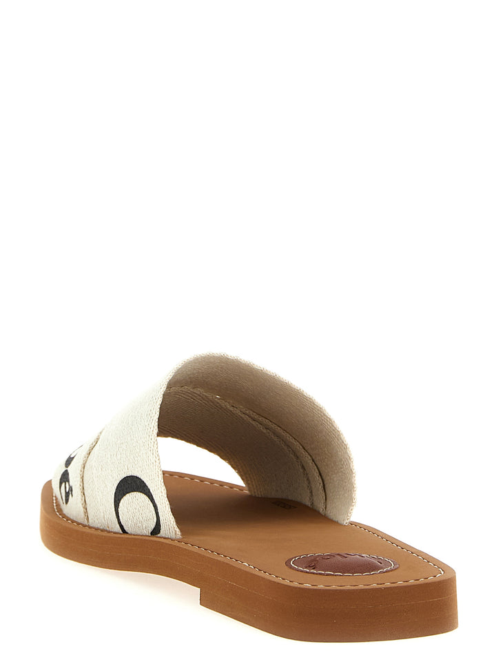 Chloé Woody Sandali - Bianco | a112e6229b81ec7bdff9694797960a0c18c3ec02