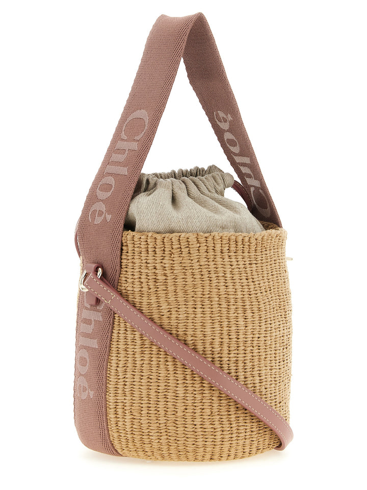 Chloé Woody Small Handbag Borse a Mano - Beige | ee015fe87055c4300f97a266775eb739b9bc616c