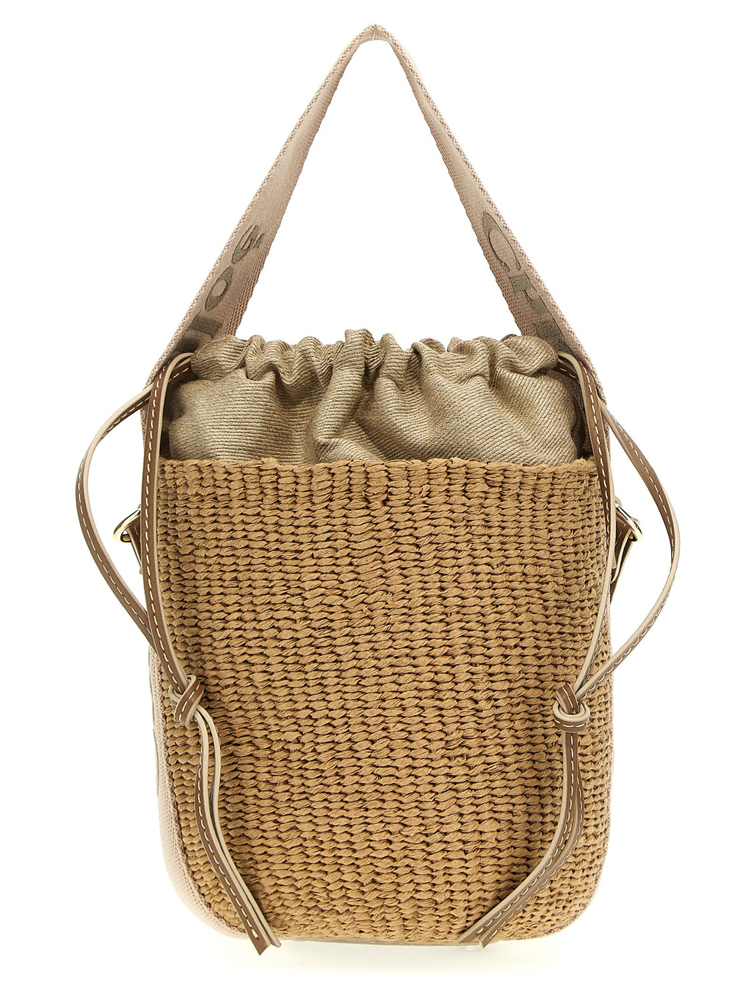 Chloé 'Woody Small Bucket Bag Borse a Tracolla - Beige | 4363c919e124b5db8d0b8aadef7d0c8045a8dfff