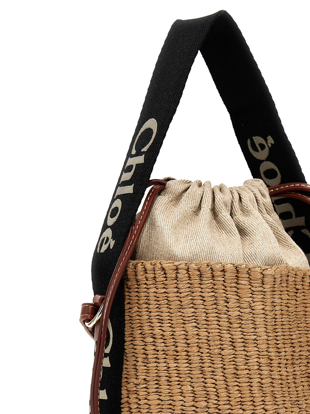 Chloé 'Woody Small Bucket Bag Borse a Tracolla - Beige | 30d26eafb19b6abc9e155446bf1d3ebd7e9b99a2