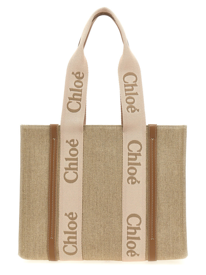 Chloé Woody Medium Tote - Beige | bf323fe8c83d7f8b7c44b8c0cf929feb8e8893d9