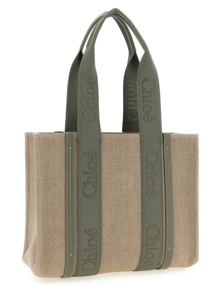 Chloé Woody Tote - Verde | f9fbd2397ee24ed75eece4e4ffa2dc500a653b63