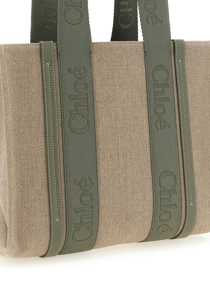 Chloé Woody Tote - Verde | 9f1f2d4d3694869a79244afa4207958764282553