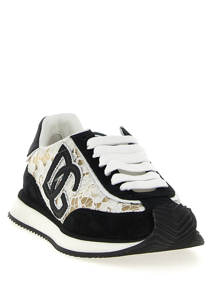 Dolce & Gabbana Dg Cushion Sneakers - Bianco/Nero | 215bd18c485798122563c5bf98364828cbb860f9